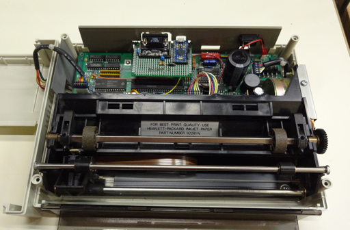 HP2225 printer with added circuitry