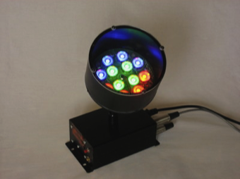 RGB DMX Fixture showing LEDs