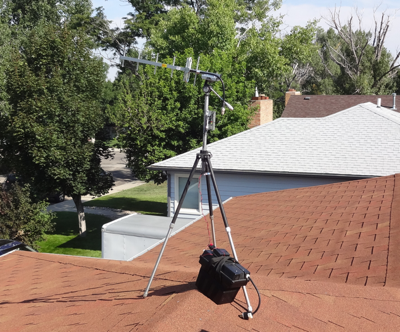 My base station was on the roof of a house in Casper WY