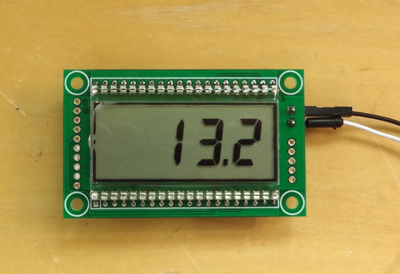 2 1/2 Digit DVM PCB front with readout of 13.2